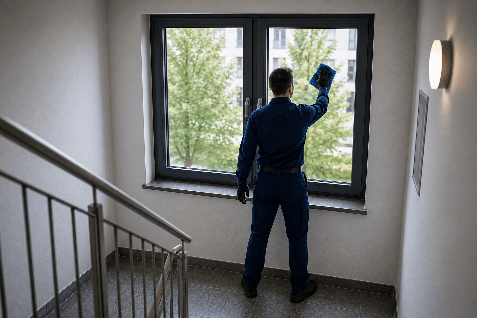 Glasflächen in Gemeinschaftsbereichen
